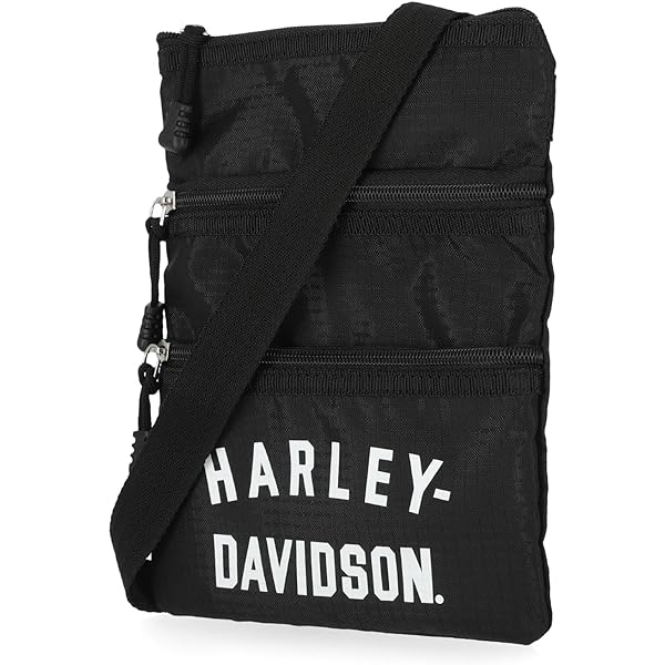 【ブラック】Harley-Davidson ショルダーバッグ Harley-Davidson Women's Bar & Shield Nylon Crossbody Bag w