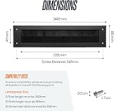 ZAVIA Internal Letterbox Draught Excluder 13.5 Inch Brown PVC Seal view 2
