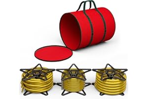 Dicasser Cord Reel Storage Wire Holder Cable Managemente with 3 Black Metal Reels,Tear-Proof 600D Oxford Fabric Reinforced Stitched Handles