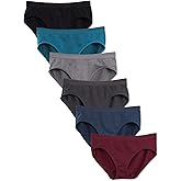 Kalon 6 Pack Women's Hipster Brief Nylon Spandex Underwear