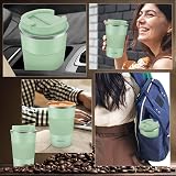 KETIEE Travel Mug 380ml Insulated Leakproof Stainless Steel Ice Green view 4