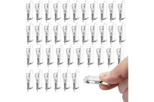 40 PCS Metal Alligator Clips, Mini Spring Clamps, Clamps for Crafts, Trash Can Clips, Crocodile Clips for Work, Wire, Photo, 