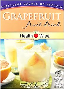 Healthwise - Grapefruit Diet Fruit Drink | Healthy Protein Drink, Appetite Suppressant | High Protein, Fat Free, Low Carb, Low Calorie, Sugar Free (7/Box)