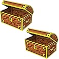 Beistle 2 Piece Three Dimensional Pixelated Treasure Chests For Retro Video Arcade Game Party Decorations