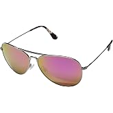 Maui Jim Men's &amp; Women's Mavericks Polarized Teardrop Sunglasses, Rose Gold/Maui Sunrise Polarized, Large Fit