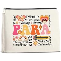 Paraprofessional Survival-Set – 2-teilige Tasche & Make-up-Tasche Aus Canvas, Geschenk Für Lehrerinnen