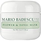 Mario Badescu Flower & Tonic Mask - Absorbs Excess Oil and Shine - Gentle and Purifying Face Care for Men and Women - Facial Mask Ideal for Combination, Oily or Sensitive Skin, 2 oz