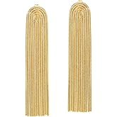 Long Tassel Dangle Drop Earrings for Women 18K Gold Plated Chain Earrings Statement Jewelry Party Wedding Prom Daily Wear