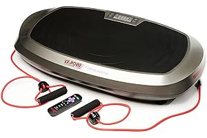 VX-POWER EVOLUTION FITNESS VX-Power Slimplate Galaxy - Vibration Plate Whole Body Vibration Platform Exercise Machine with Resistance Cords for Body Shaping, Cardio, Toning & Wellness, Bluetooth Speakers