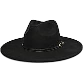FLUFFY SENSE. Big Wide Brim Fedora Hat for Women - Nashville Outfits Western Hats Women's Felt Panama Rancher Hat
