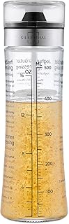 SILBERTHAL Dressingshaker aus Glas mit Rezepten – 500 ml – Spülmaschinenfest - Neuer Deckel