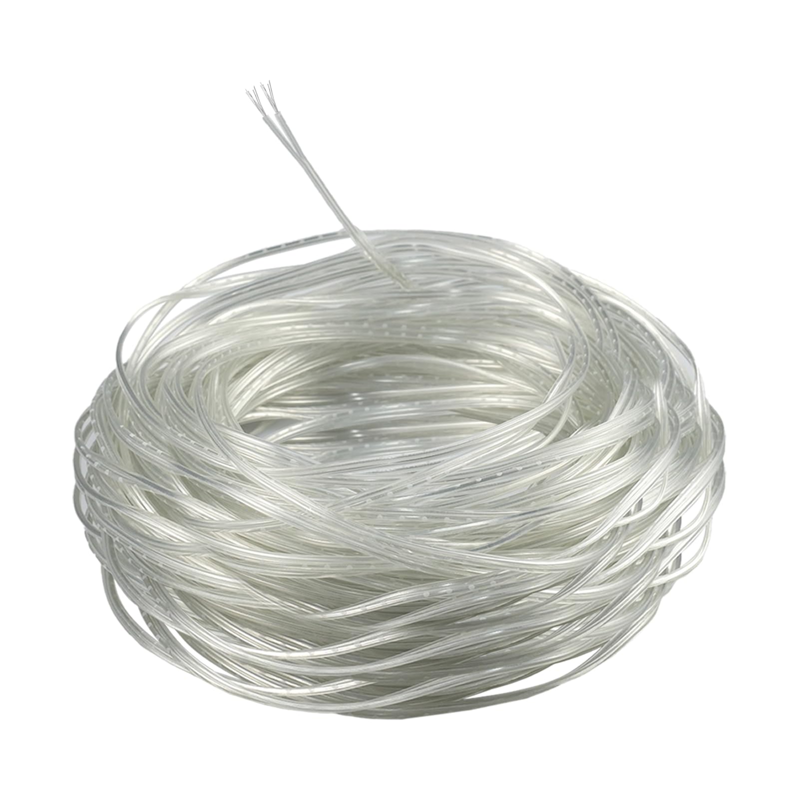 ZoZoMaiy 30M Transparent Electric Cable Clear 2 Core Transparent Wire 28awg Electrical Wire Pvc Mains Electrical Cable Outer Diameter 1.6 * 3.2mm For Small Appliances Led Solar Lights Wall Lamps — image 1