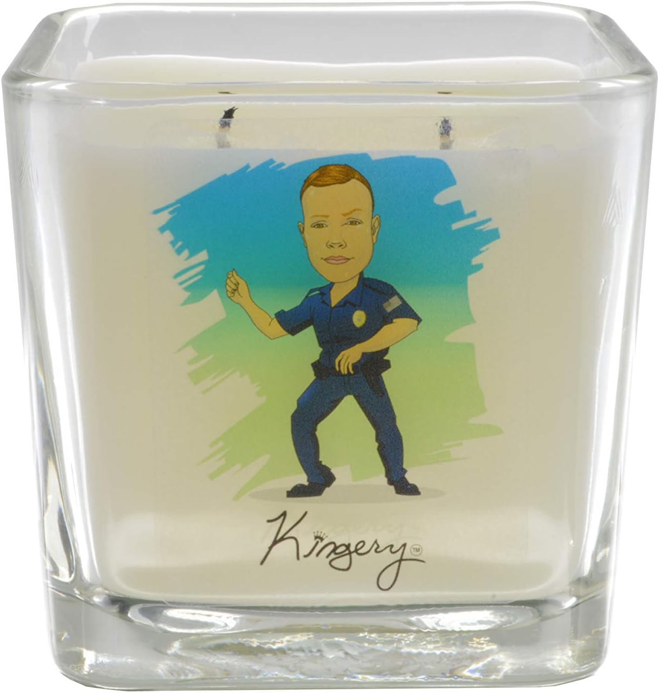 Home Towne Candles | Apple Maple Bourbon Officer Kingery 11 Ounce Glass Jar Rustic Scented Candle | Hand Poured in The USA Soy Paraffin Wax Blend with Cotton Wick | White