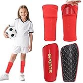 Shin Guards Soccer Kids 2025 Version High-Density Foam Soccer Shin Guard with Sleeves Shin Protective Pads for Kids Daily Practice School Competitions Outdoor Play