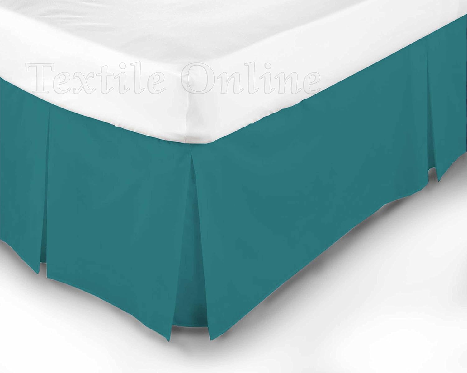 Textile Online Luxury 68 Pick PolyCotton Base Valance Sheet Teal