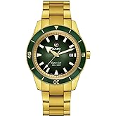 Rado - Captain Cook Open Heart - Men's Automatic Swiss Watch - 42mm Green Dial - Gold Stainless Steel Bracelet - R32136323