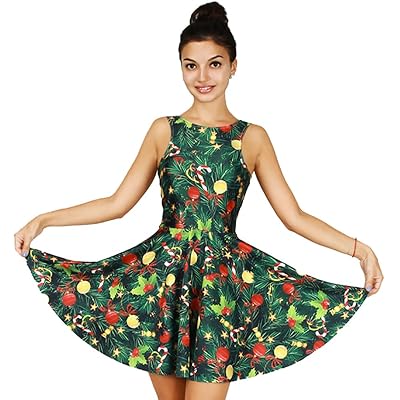 white christmas dresses 2023 Christmas Mouse Skater Dress 2XL