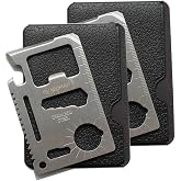 GUARDMAN Fathers Day Gift 2-Pack 11-in-1 Credit Card Multitool &ndash; Multitool Wallet Survival Tactical Tool with Knife, Bottle Opener &amp; More &ndash; Dad Gift for Men