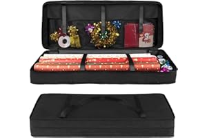 Christmas Wrapping Paper Roll Storage Container,Gift Wrapping Storage Organizer,Under Bed Storage Containers Organizer,Christ