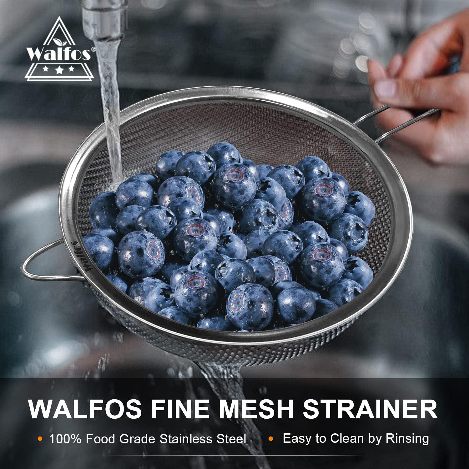 Walfos Extra Fine Mesh Strainer Set of 4-9.35