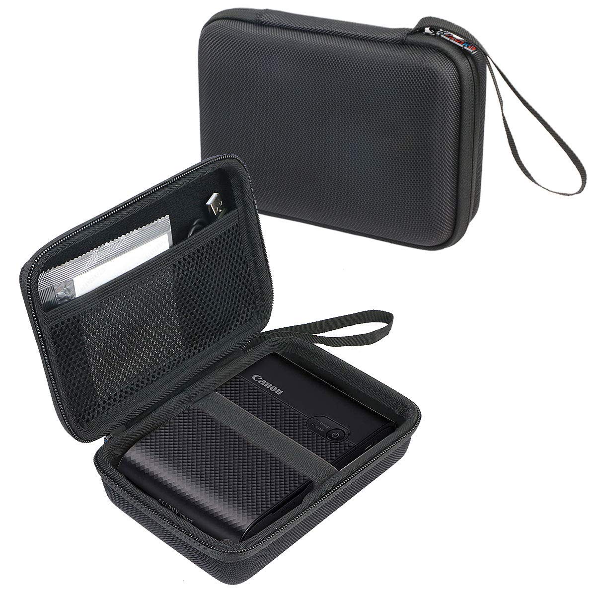Khanka Hard Case for Canon SELPHY SQUARE QX10 Portable printer and for Canon XS-20L 2.7" x 2.7" Square Photo Paper.(Black)