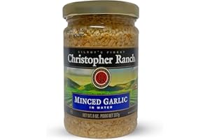 Christopher Ranch Minced Garlic in Water | California Grown Minced Garlic in Jar | Minced from Peeled Garlic Clove for Ultimate Convenience Ideal for Cooking Sauces & Everyday Culinary Delights - 8 oz