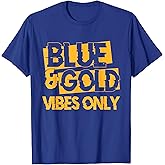 Blue and Gold Game Day Group for High School Football T-Shirt