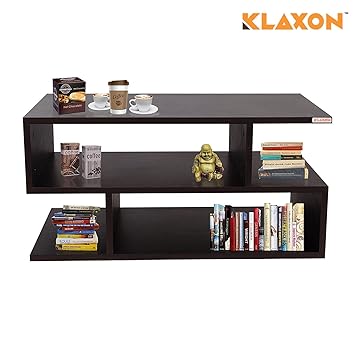 Klaxon S Shape Coffee Table (Matte Finish, Wenge)