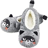 Panda Bros Womens Animal Thick & Warm Slipper Socks With Non Slip Grippers On Bottoms, Character House Shoes, Novelty Slippers for Ladies