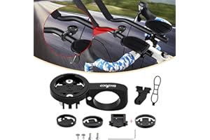 BIKOOCO Bike GPS Computer Mount- Short Version Bike Computer Mount for Aero Bars, Black Aluminium Bike Mount for Garmin,for Combo & for GoPro Action Camera