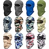 Geyoga 12 Pcs Balaclava Face Mask Men Ski Mask Winter Full Face Camo Windproof UV Protection Cover for Women Outdoor