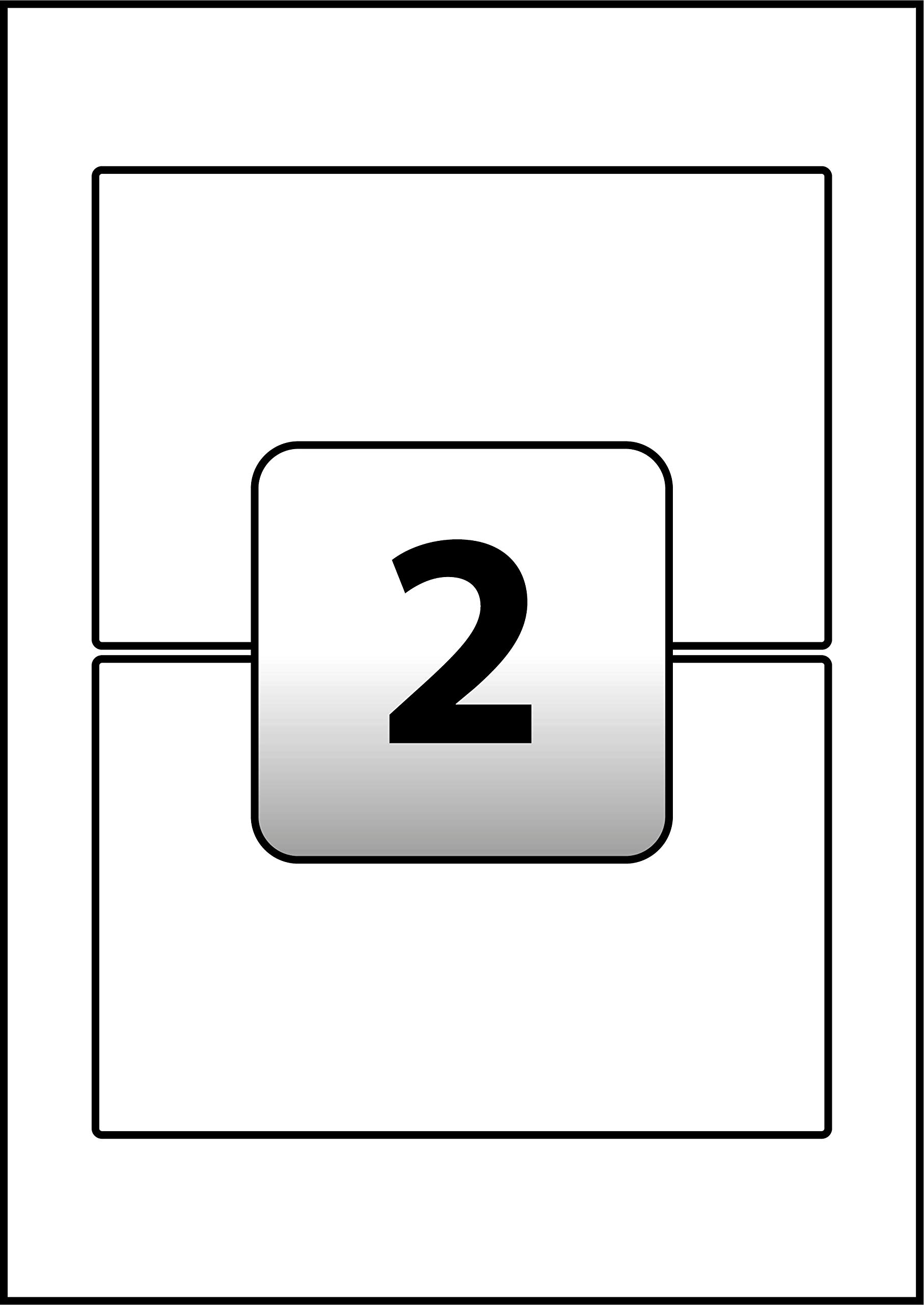 indigo® Multipurpose White A4 Labels - 100 Sheets per Box - Inkjet, Laser, and Copier (2 Label Per Sheet (199.6 x 143.5mm))