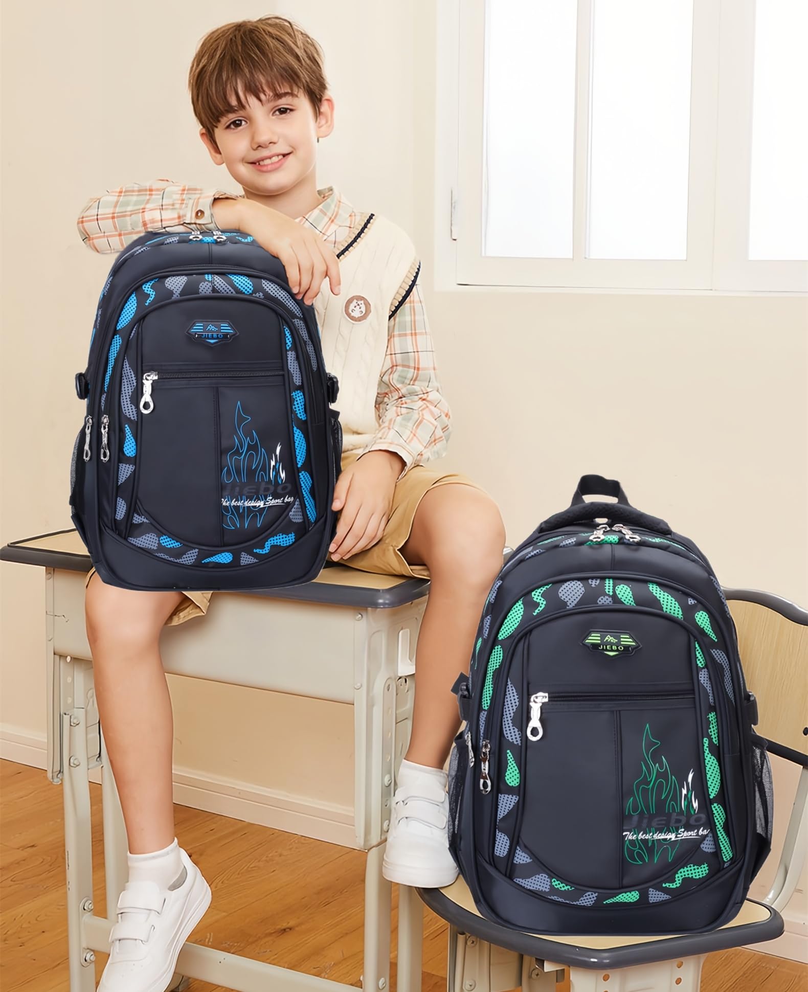 Camo Boys Backpacks for Middle School Elementary, Camouflage School Bags Bookbags for Teens Boys