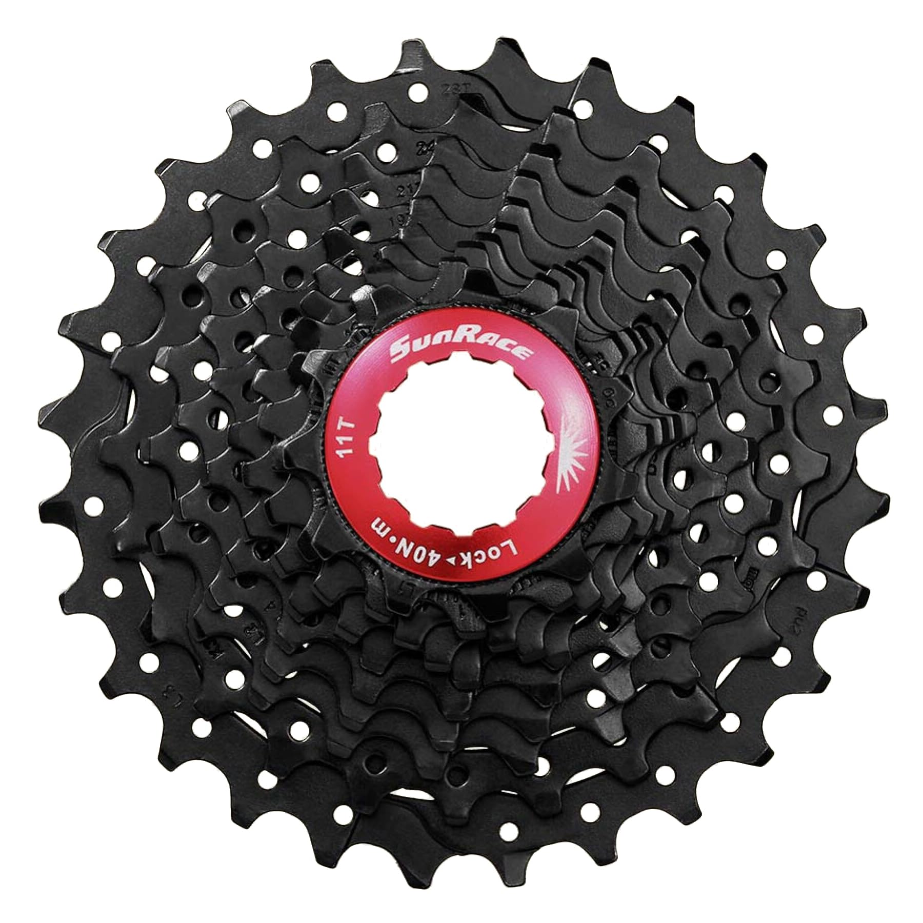 SunRace Black 10 Speed 11-28 Tooth Cassette