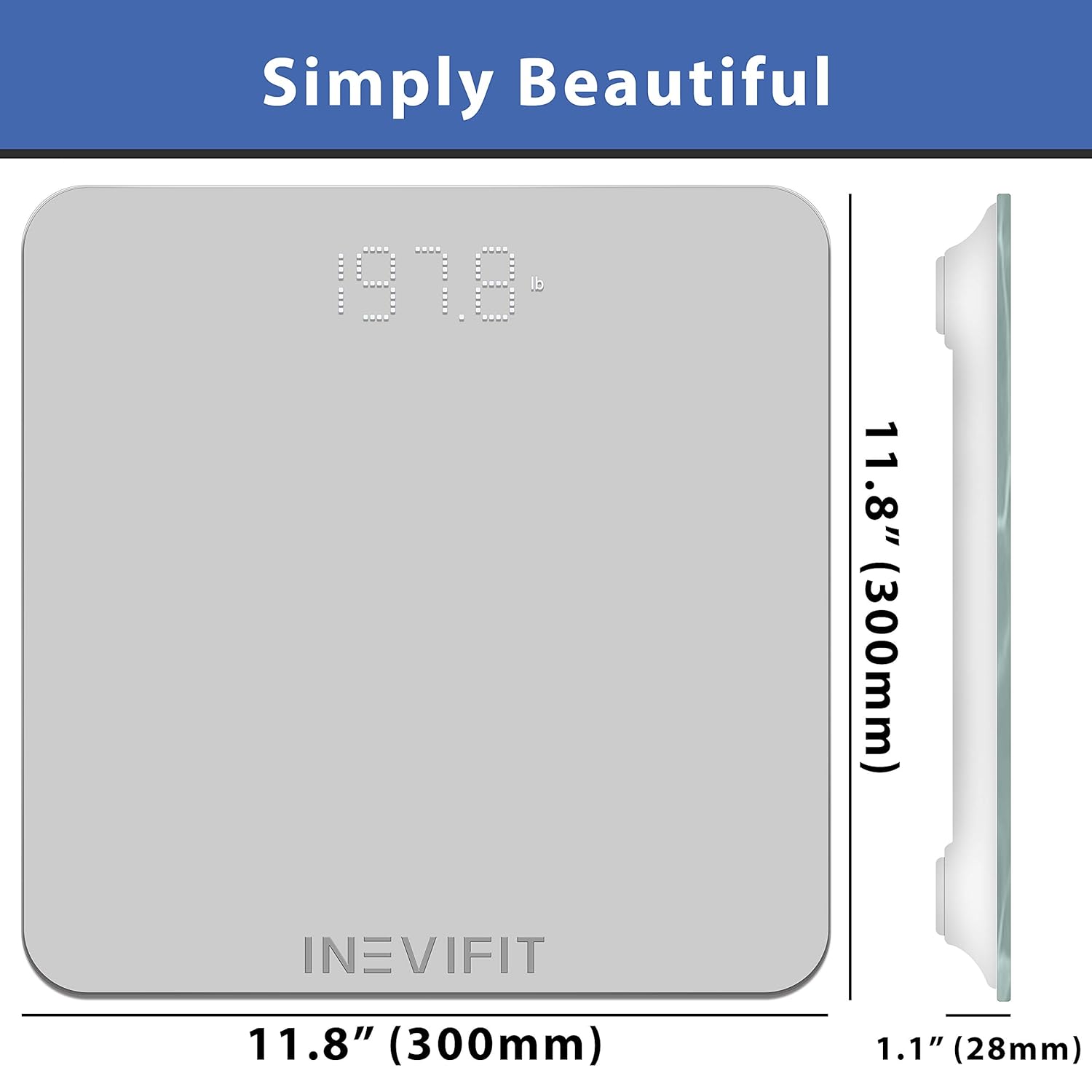 INEVIFIT Bathroom Scale, Highly Accurate Digital Bathroom Body Scale, Measures Weight for Multiple Users: Industrial & Scientific