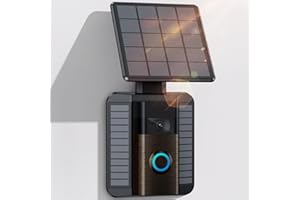 NANW Doorbell Solar Charger Compatible with Ring Video Doorbell (2nd - 2020 Release), Efficient Wireless Battery Solar Panel, Adjustable Mounting Bracket Accessories for Doorbell Camera