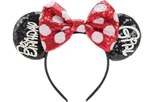 LYLIN Mouse Ears, Birthday Mouse Ears Headbands for Women Girls Boys, Birthday Decorations Hair Accessories for Birthday