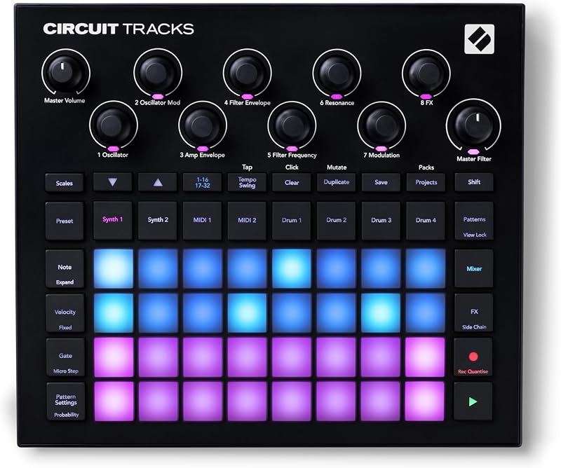 Novation Circuit Tracks Groovebox Sequencer with Synth, MIDI and Drum Tracks