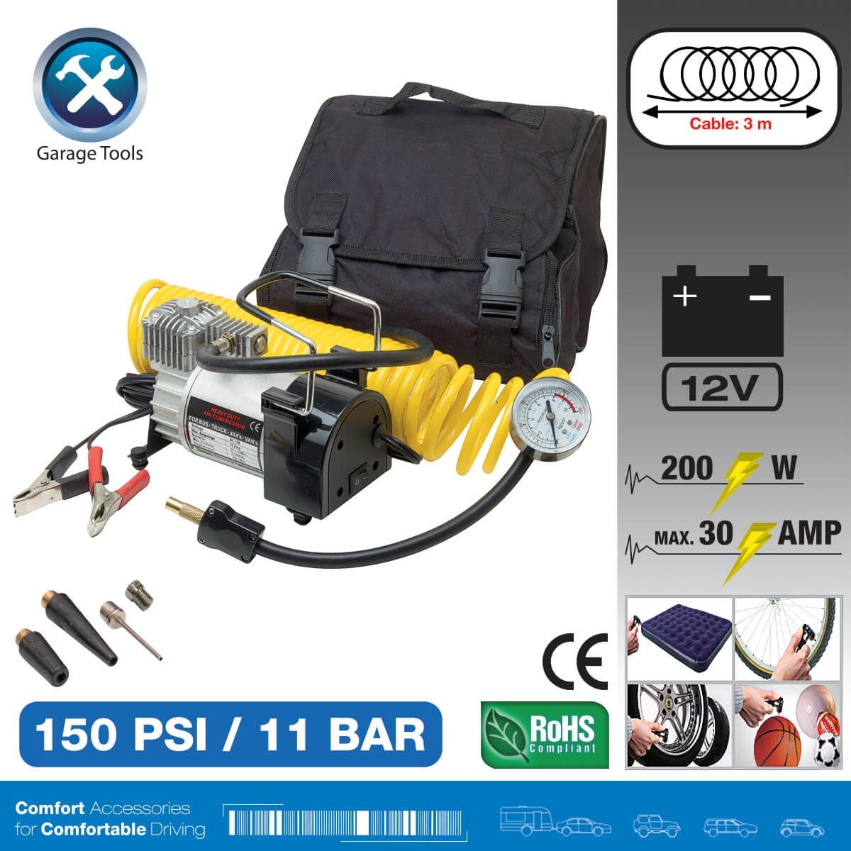 SUMEX VOLCANO Heavy Duty Compressor 12 V, Multicolour - Image 3