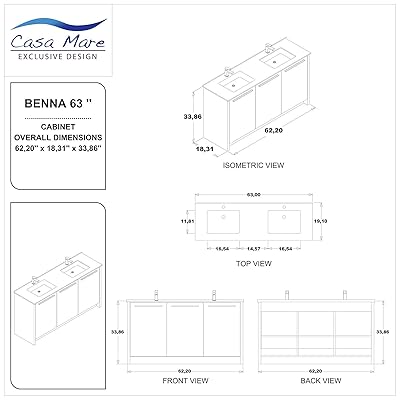 wallpapers Bathroom Double Sink Vanity Dimensions casa mare 60 inch double sink bathroom vanity with led mirror made of wood soft closing doors modern european wood cabinet acrylic sink combo