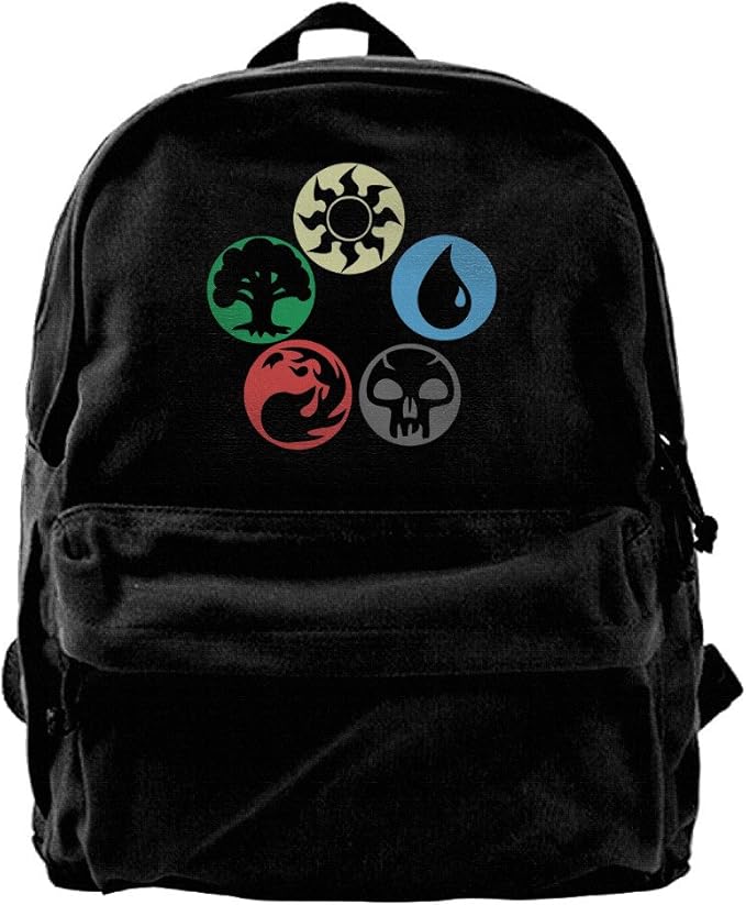Magic The Gathering Symbol PatternCanvas Backpack Daypack Amazon.ca