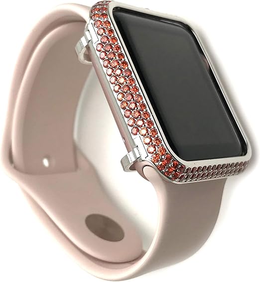 Amazon Com Fancy Color Diamond Case Cover Bezel Compatible With Apple Watch 38mm Series 3 Series 2 Series 1 Fancy Orange