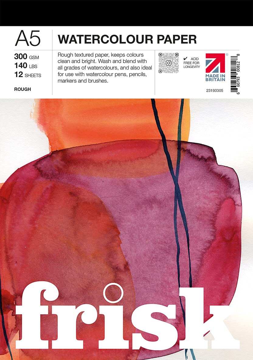 Frisk 23193305 Watercolour Paper Pad A5, White