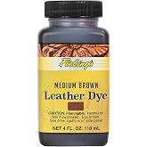 Fiebing's Leather Dye (4 Fl Oz, Mahogany) - Alcohol-Based, Penetrating, Permanent Dye for Shoes, Boots, Belts, Bags, Furniture - Includes Wool Dauber Applicator - Recolor &amp; Restore Leathercraft