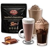 SLOJO Loaded Gourmet Chocolate Powder &ndash; Caramel Nougat Flavor Drink, Chocolate Mix, Frappe Mix, Mochas, Lattes, Milkshakes and Smoothies, Hot or Cold Beverage Mix, 2 Lbs