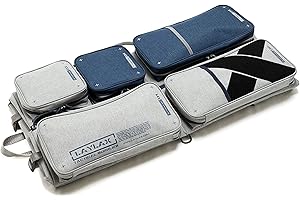 LAYLAX Lancer Tactical Lay/Lax Tactical Satellite Collapsible Expanded Transformable Soft Gun Case Outdoor Container-type Airsoft Pistol Rifle Gun Bag Cotton fabric Multiple Accessory Space 30 inch Navy Gray