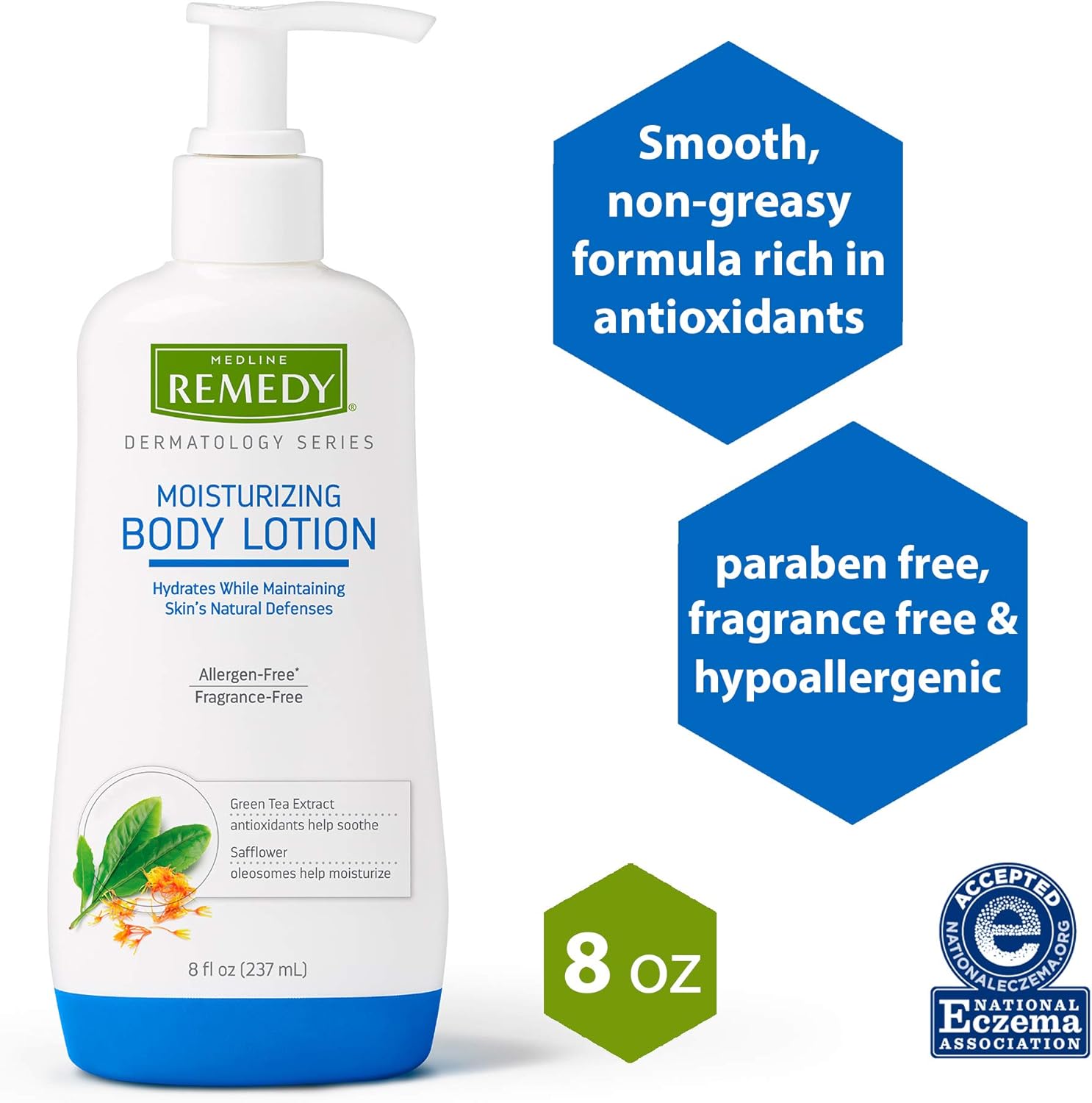 Remedy Dermatology Series Body Lotion for Dry Skin, 8 Oz, Unscented Lotion, paraben Free, Lotion for Sensitive Skin: Health & Personal Care
