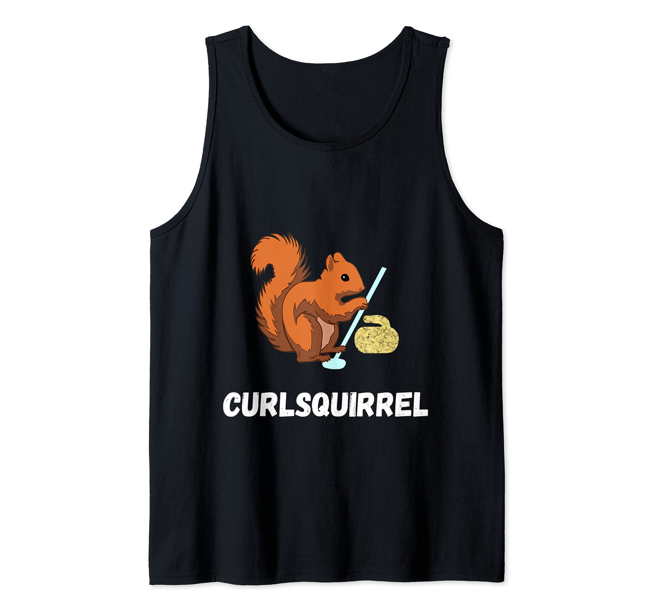 Curling Squirrels Curler Rodent Winter Sport Tank Top