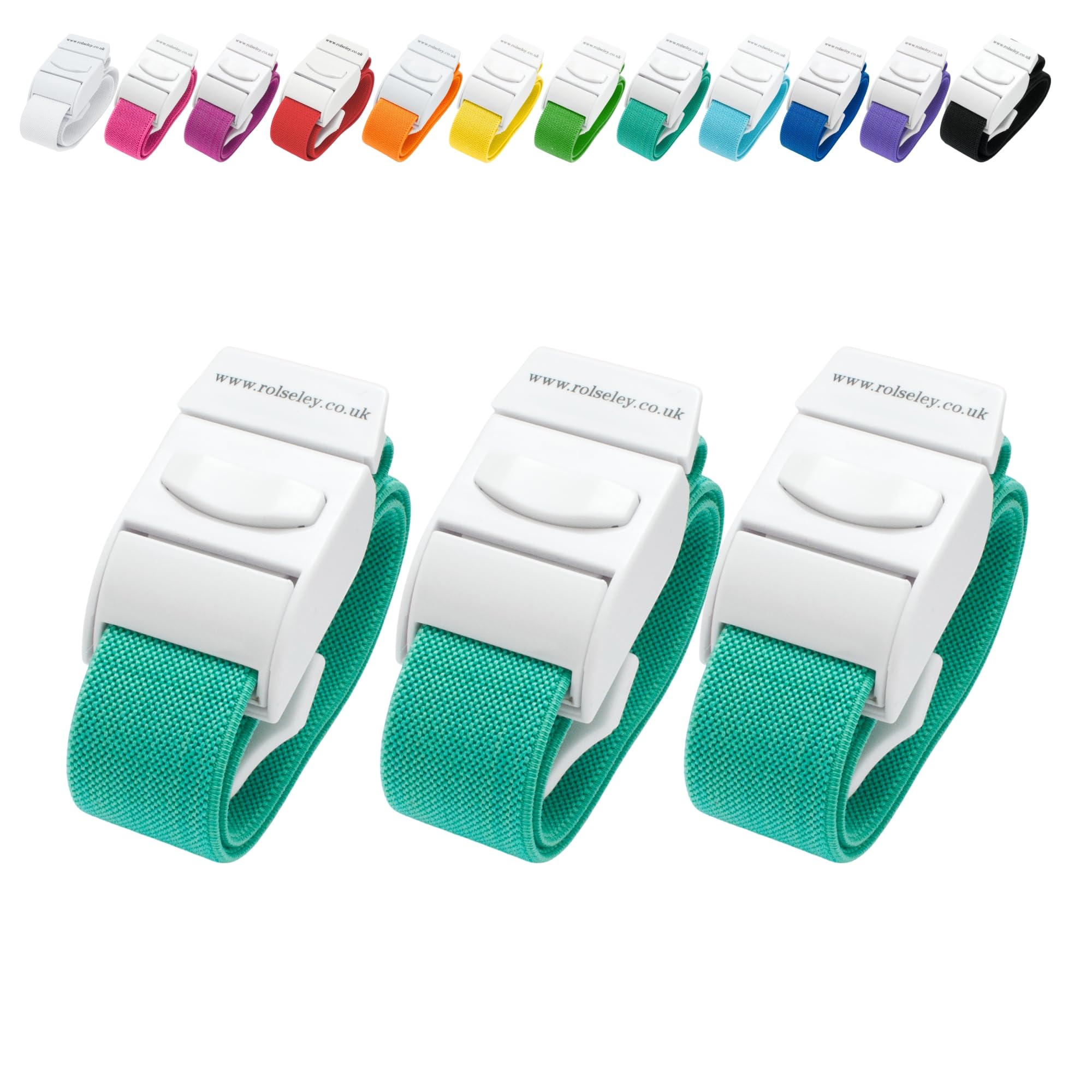 Pack of 3 Quick Release Medical Tourniquets (TEAL)