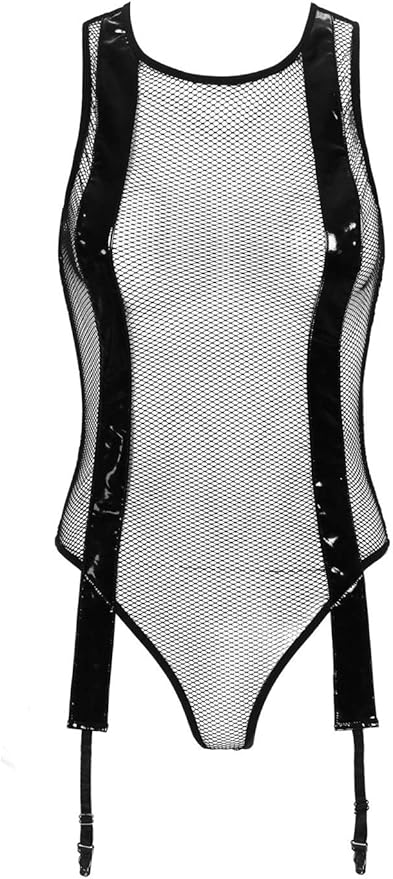 Walang Damen Bodystocking - Mesh Spitze Reizwäsche Mit Strumpfhalter